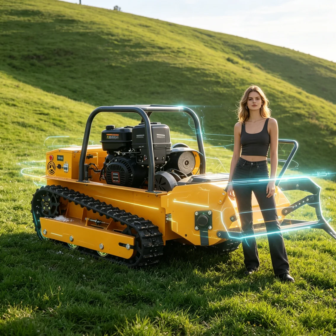 

Customized Robot Lawn Mower with Anti-theft Safety Design for Family Daily Use Remote Control Flail Lawn Mower