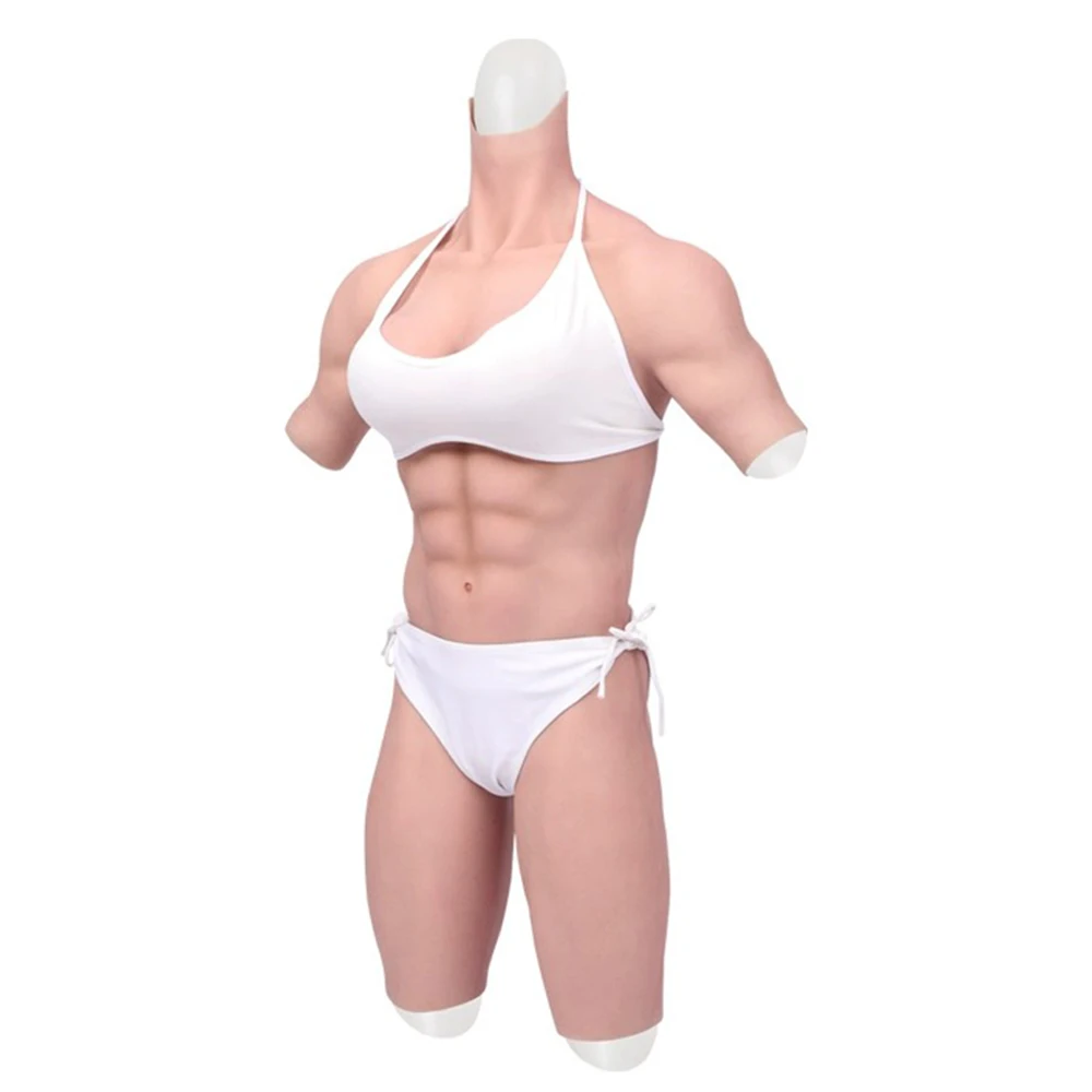 Eyung 8th/9th Silicone Breast With Fake Muscle Body Suit Cosplay Silicone Crossdressers Transgender Muscle Barbie Muscle Suits