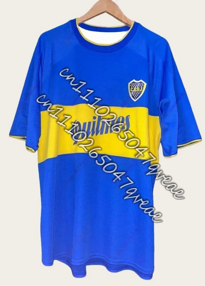 Camisa de Futebol Retrô Argentina Boca Juniors para Verão, Masculina e Feminina, Secagem Rápida, Respirável, para Treino e Uso Diário Y2k