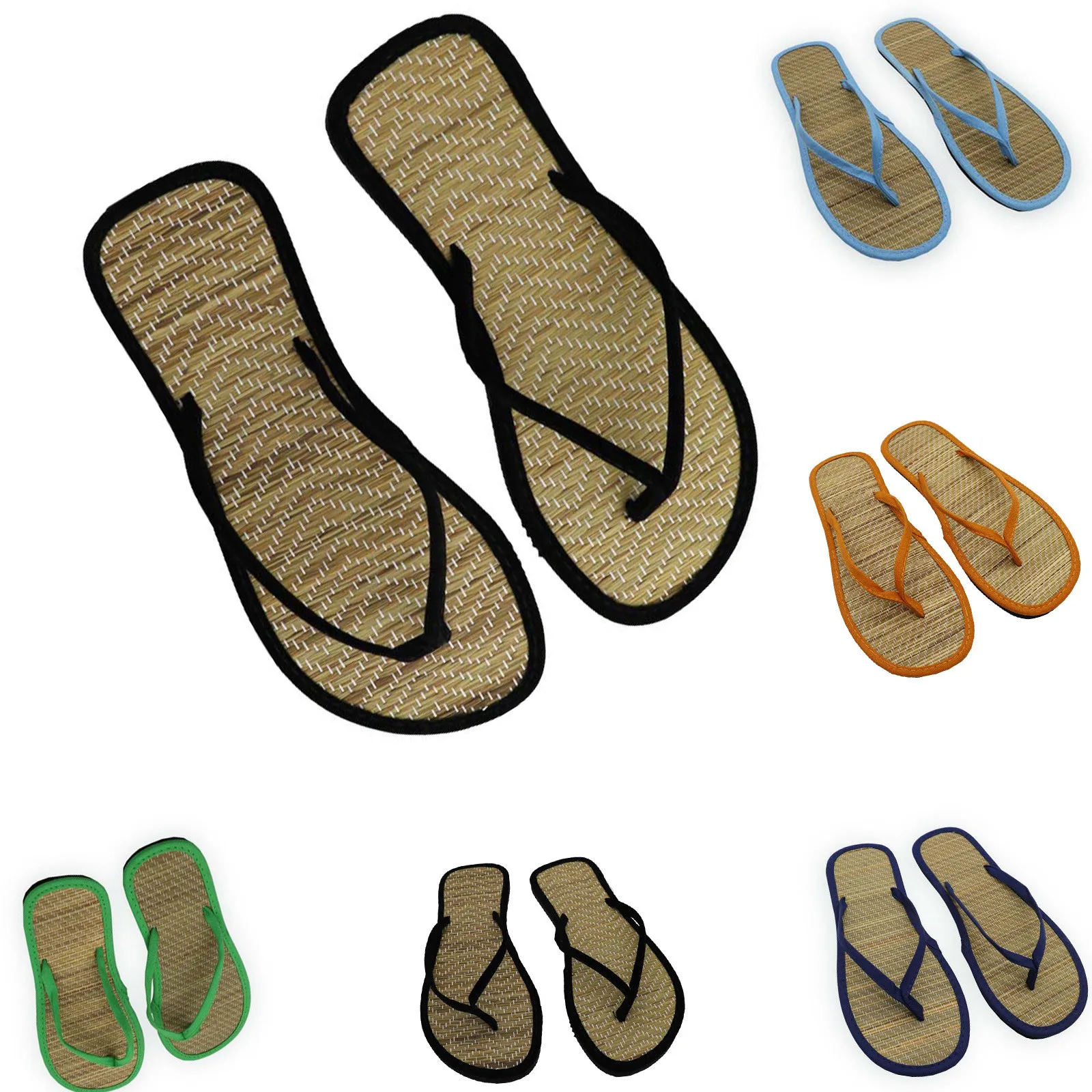 Hot Selling Sandals Slippers Comfortable Flat Flip Women Rattan Silent Flop Women\'S Slipper