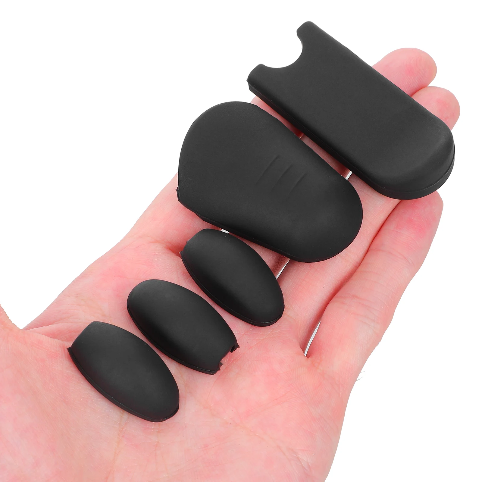 

5Pcs Saxophone Thumb Rest Cushion Protector Silicone Black for Alto Tenor Soprano Sax Universal Accessories Finger Protection