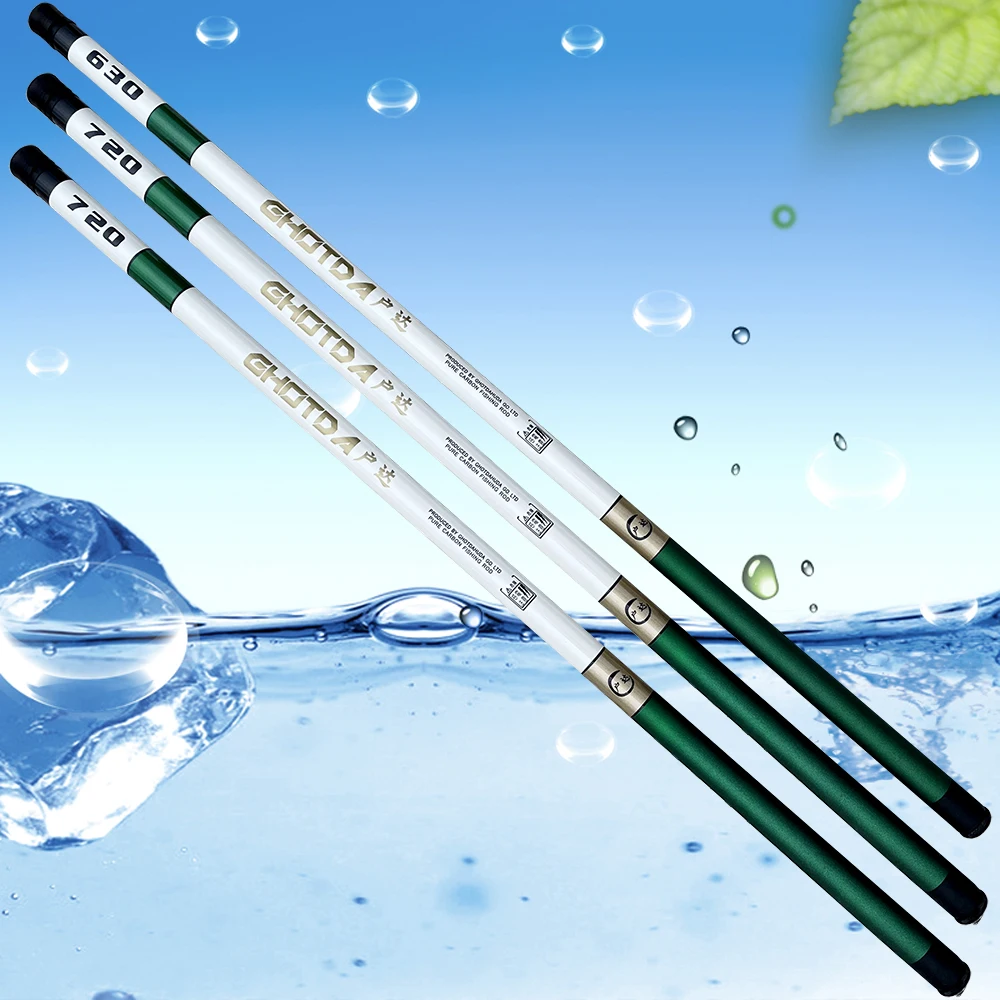 

Super Light Hard Carbon Fiber Hand Fishing Pole Telescopic Fishing Rod 3.6M/4.5M/5.4M/6.3M/7.2M Stream Rod