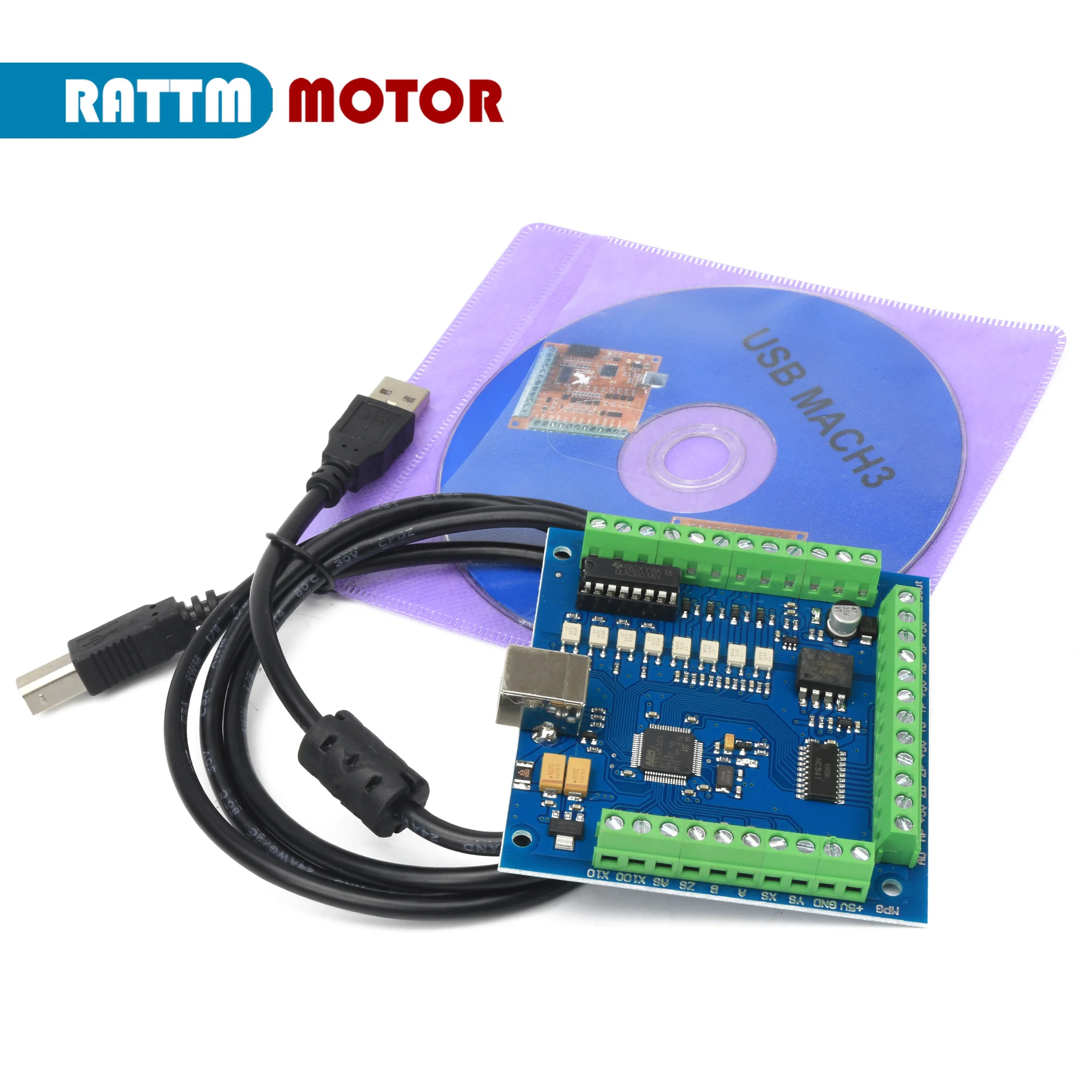 3 / 4 Axis CNC Controller Kit Nema23 Stepper Motor 76mm + TB6600 Driver + Mach3 USB Motion Card STB4100 V2.1