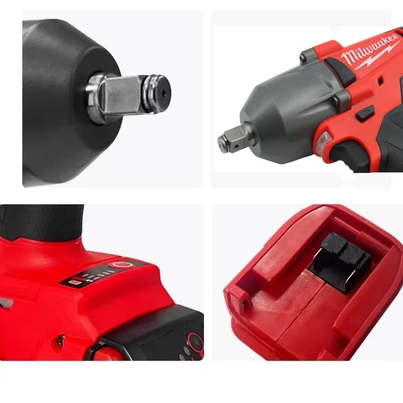 Milwaukee 1300N.m Large Torque Brushless Electric Wrench Cordless High Speed Car Truck Repair Power Tool For 18V Lithium Battery