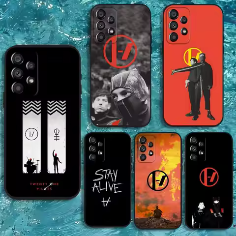 T-Twenty one pilots Phone Case For Samsung Galaxy A20,A21s,A22,A31,A32,A52,A53,A72,73,A80 Soft Black Cover