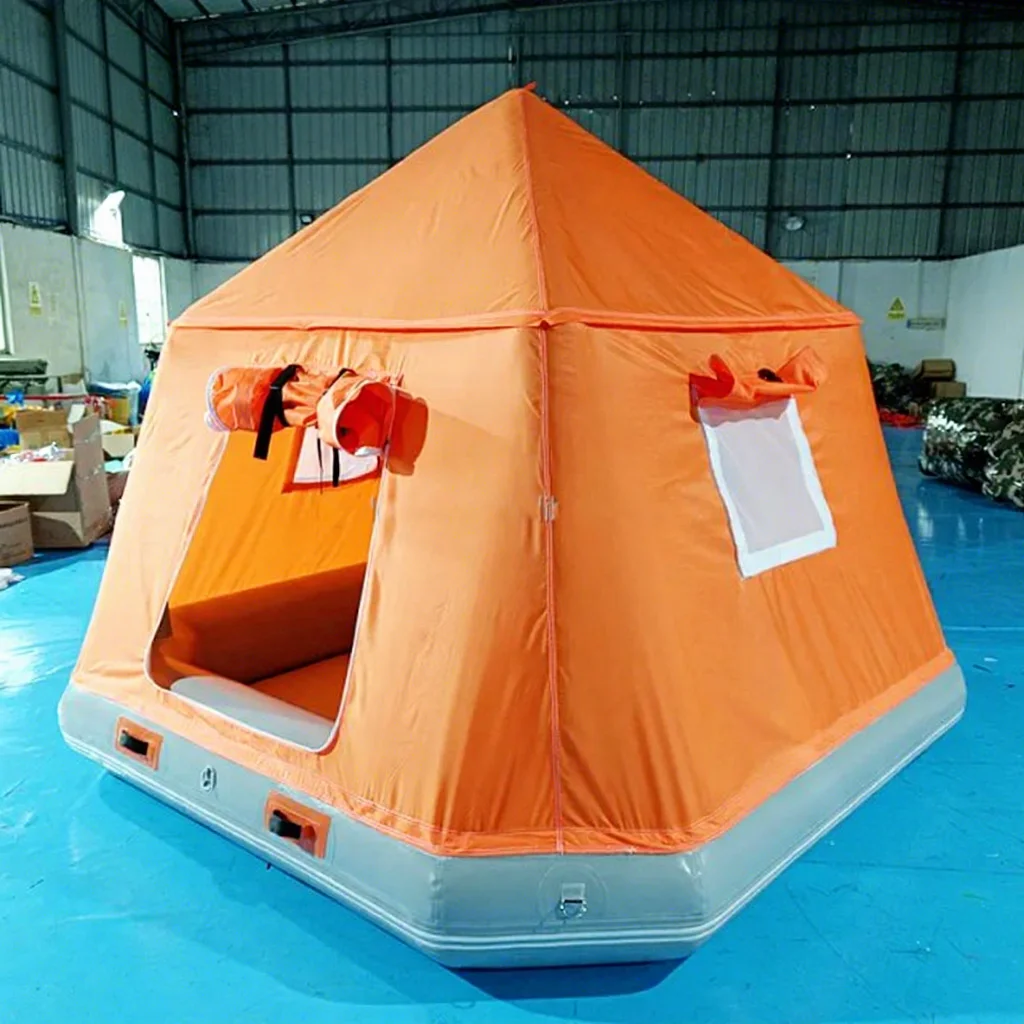 

Outdoor Lake Inflatable Floating Raft Tent Camping Water Pool Four-season One Bedroom Single Layer Waterproof Oxford Portable