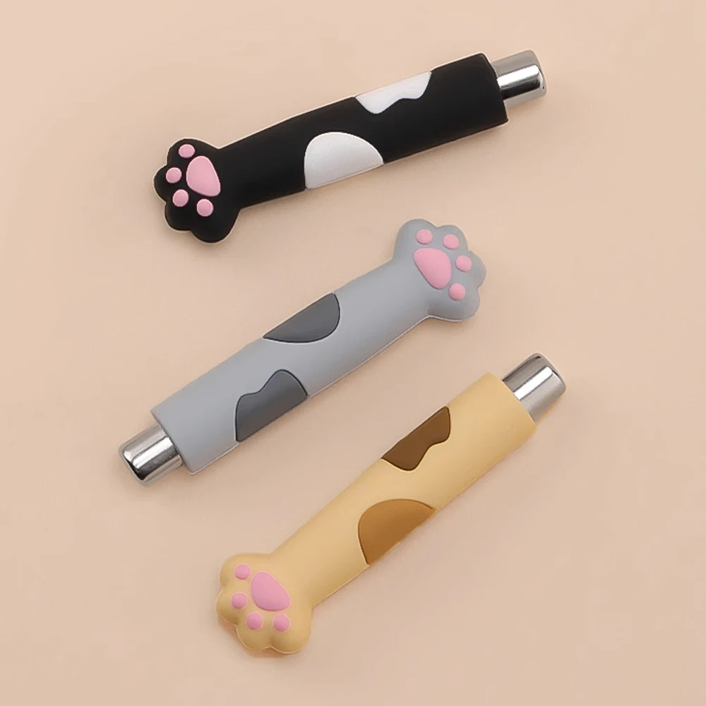 1Pc 6.8cm Cat Eye Nail Magnetic Stick with Silicone Paw Protection Cover Cylindrical Magnet Rod for Cat Eye UV Gel Polish