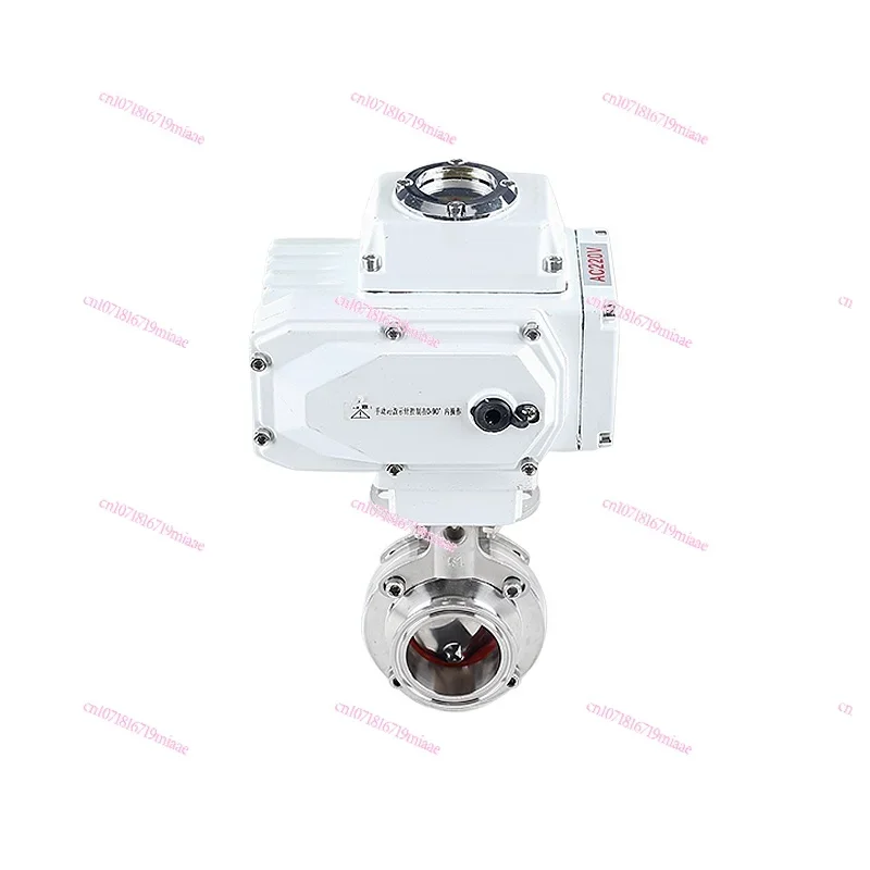 

304 Stainless Steel Electric Quick-Installation Butterfly Valve D981x Sanitary Opening Clamp Chuck Dust Valve 220v24v