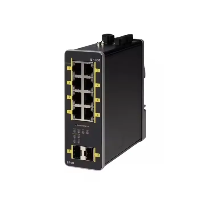 IE-1000-8P2S-LM CISCO Switch  L2 8 FE Copper PoE+ Ports and 2 GE SFP Uplinks  Industrial Switches