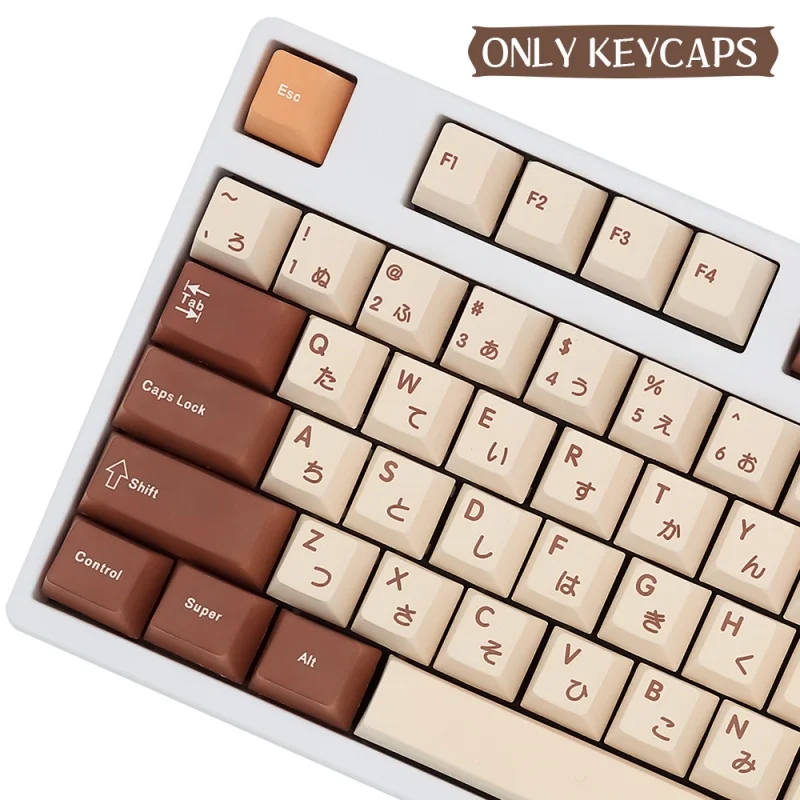 Tiramisu Themed Cool Keycaps 133/143 Original Factory Height Pbt Thermal Sublimation Mechanical Keyboard Cartoon Game Keycaps