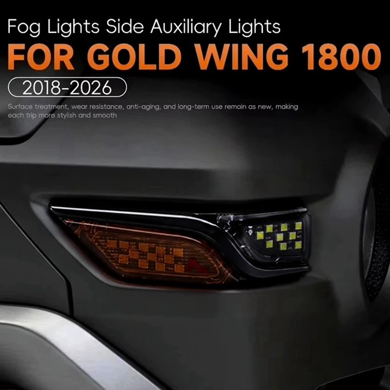 Super Sale Motorcycle LED Fog Light for Honda Goldwing 1800 GL1800 2018-2026 Side Auxiliary Turn Signal Light Daytime Running