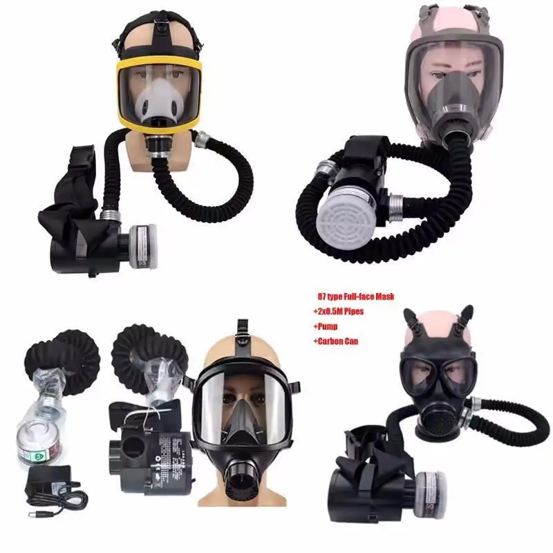 Protective Electric Constant Flow Supplied Air System Gas Mask Respirator Workplace Safety Supplie Full Face Gas Mask Respirator
