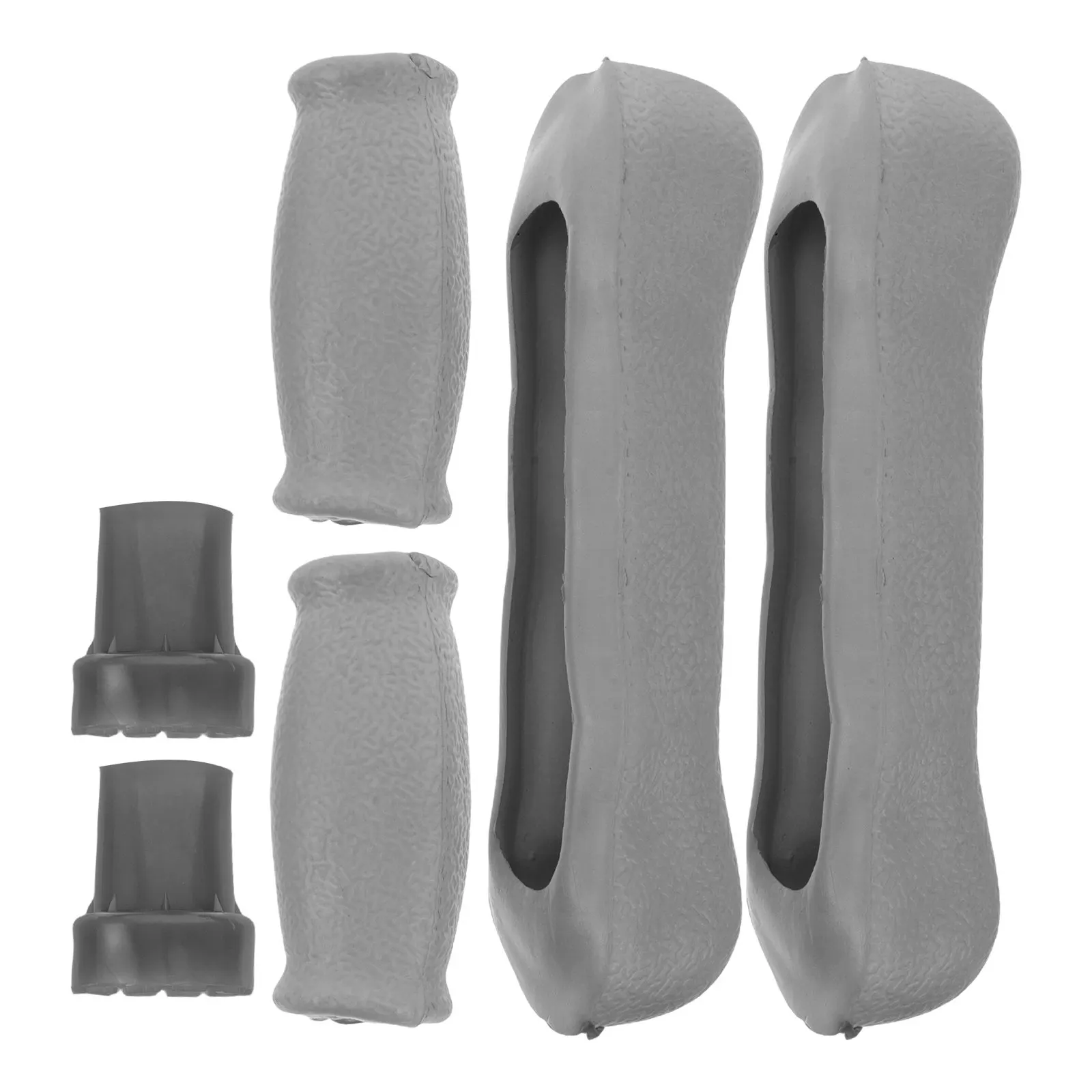 6Pcs Universal Fit Crutch Tips Rubber Non-Slip Replacement for Single Double Underarm Crutches Outdoor Hiking Mountain Walking