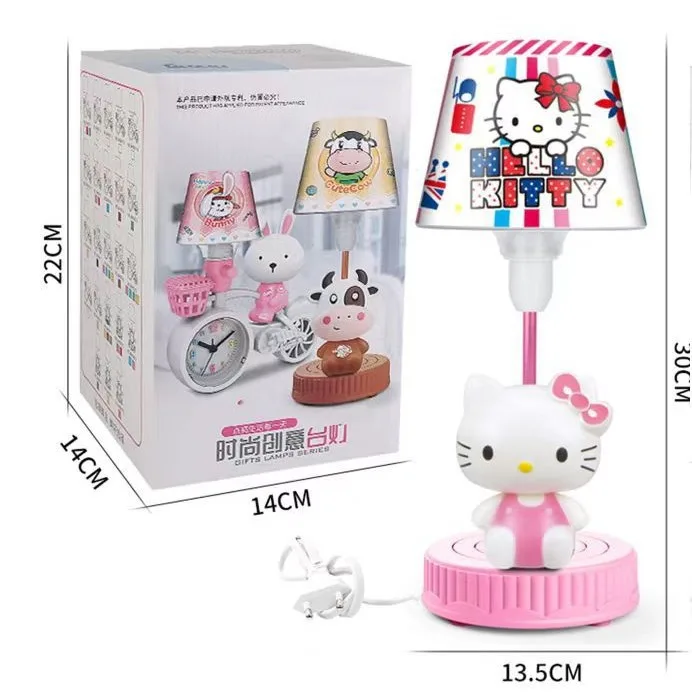 Miniso Mała Lampa Biurkowa Przycisk Ochronny Wtyczka Uroczy Sanrio Student Pulpit Księżyc Mała Lampka Nocna Świąteczny Prezent Urodzinowy