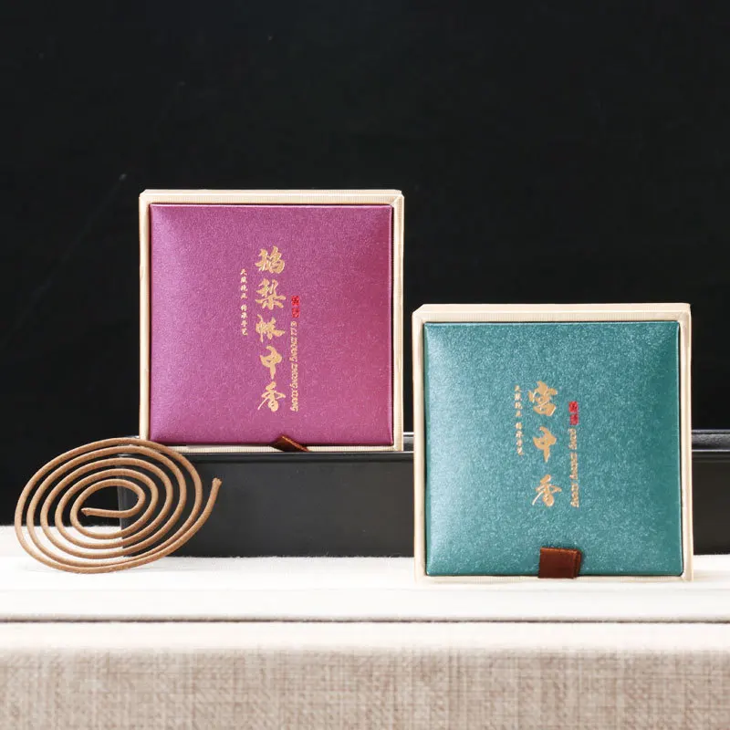 4-Hour natural incense Coil gift box goose pear temple worship study rooms hotel lobbies Calms mind promotes sleep removes odors
