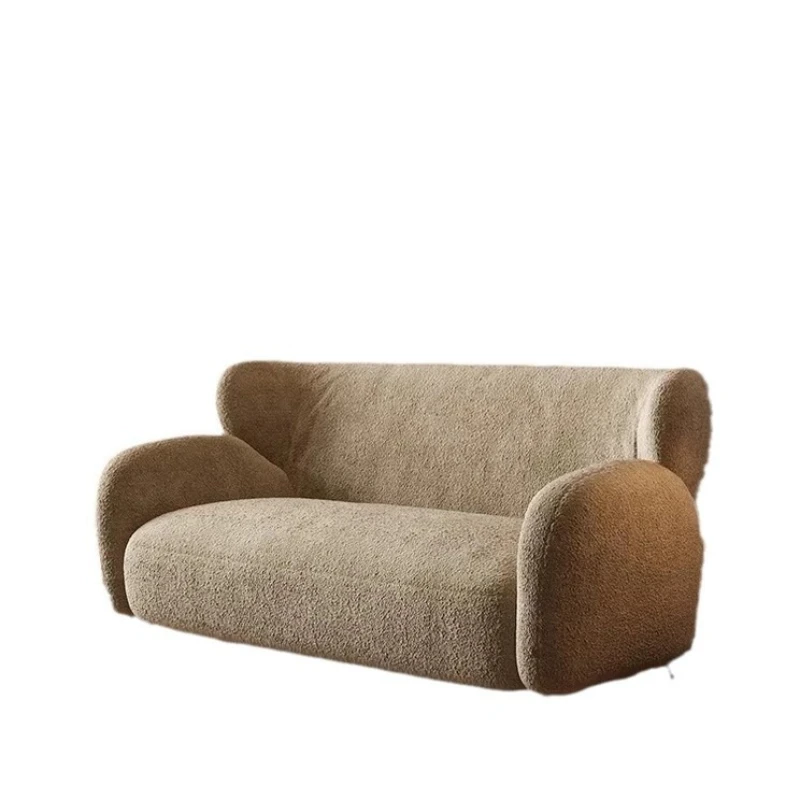 

Family living room B & B small apartment fabric sofa, hotel lobby straight sofa