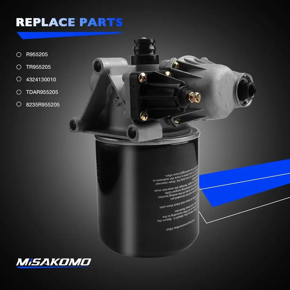 R955205 Car Air Clean Dryer, Compatible with Meritor-Wabco System Saver 1200 Wabco SS1200 Volvo Kenworth Cascadia Peterbilt RV B