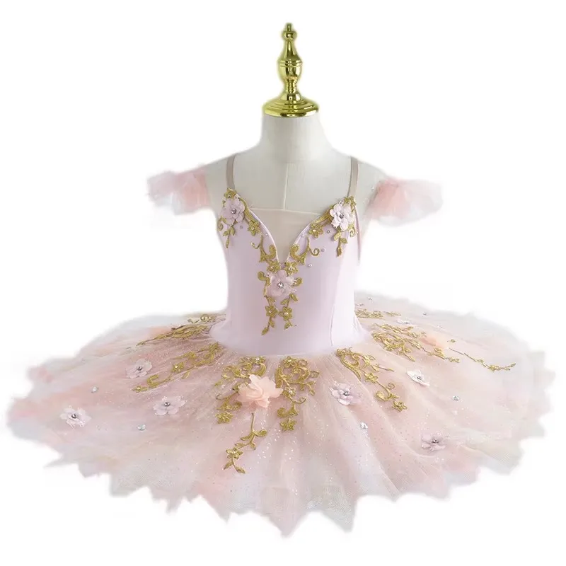 

Children's honey Pink Ballet Skirt Sleeping Beauty ballet performance yarn skirt professional Tutu Skirt performance dress