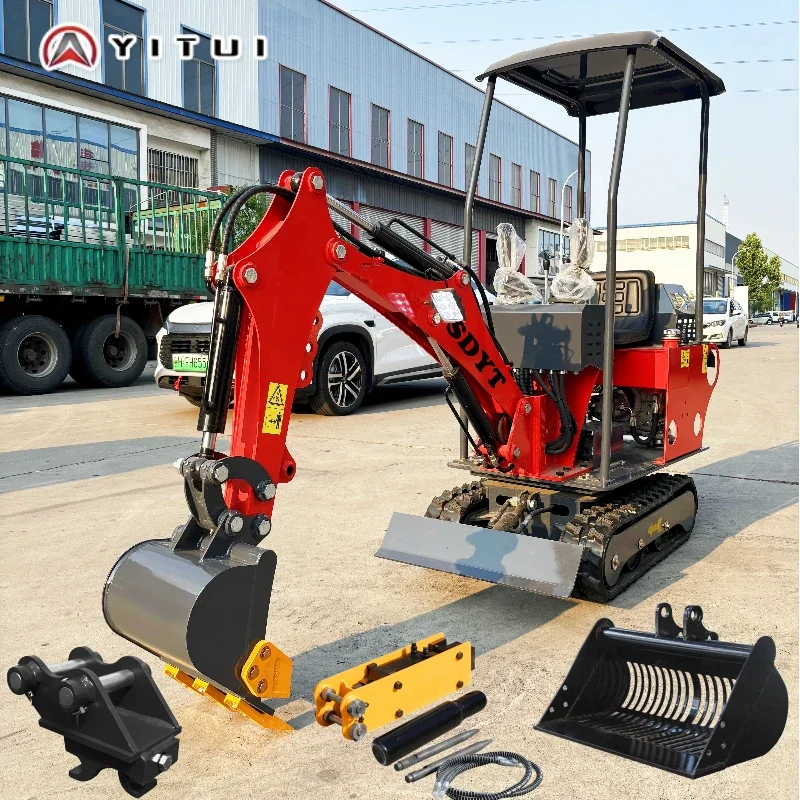 

0.8 Ton Diesel Mini Excavator Small Bagger Euro 5 Certified For Farm With Auxiliary Equipment And Cab In Winter Customized