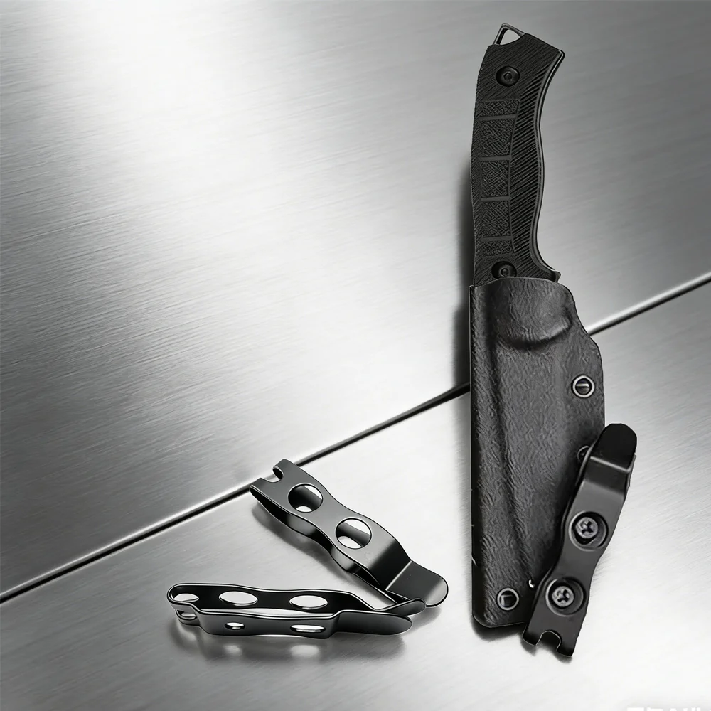 

Universal Stainless Steel KYDEX Belt Clip For Outdoor Knife Scabbard Waist K Sheath Carrying Pocket Clip
