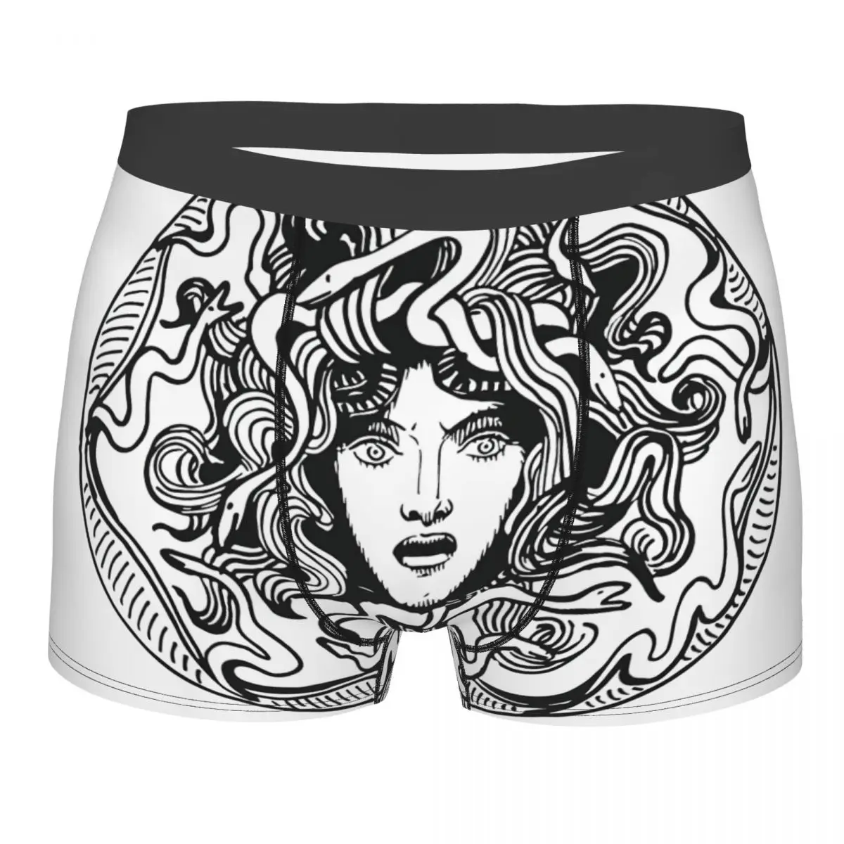 

Medusa Vintage Illustration Underpants Breathbale Panties Male Underwear Print Shorts Boxer Briefs