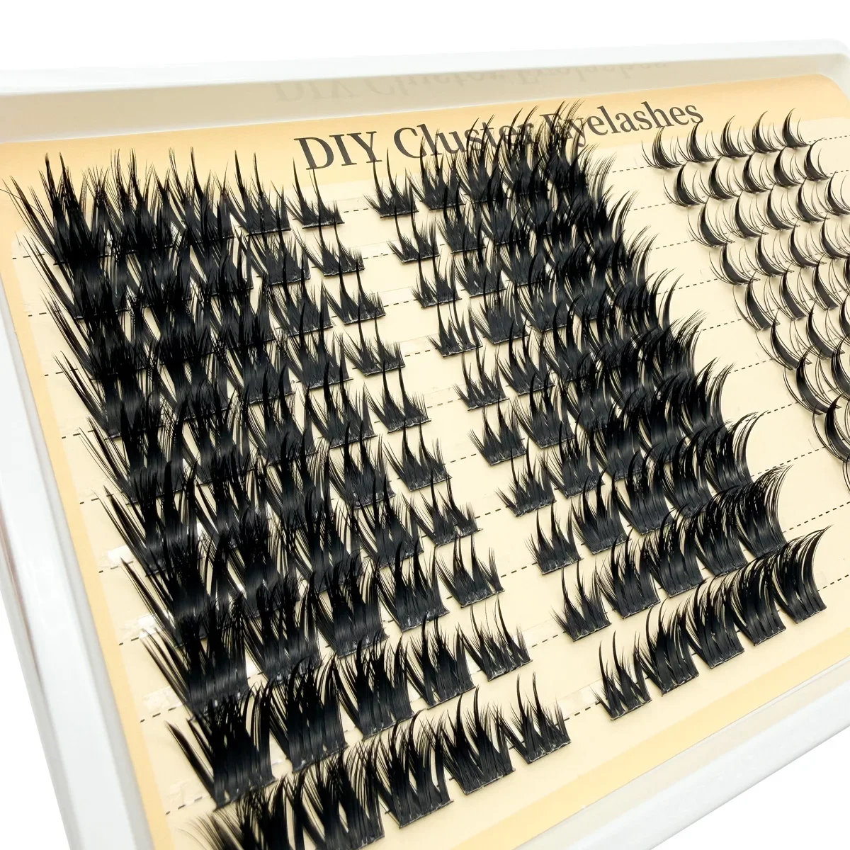 HBZGTLAD Vorgefertigte Fox-Eye Fluffy Lashes Manga Wimpernbüschel Natürliche Katzenaugen-Wimpern mit Spitzen-Wimpernbüscheln und unteren Wimpern – Detail 5