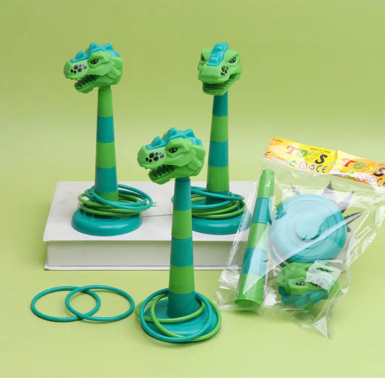 لعبة حلقة ديناصور قابلة للإزالة حلقة إرم حديقة ألعاب رياضية خارجية الوالدين والطفل PK رمي سرعة ألعاب التدريب خفة الحركة