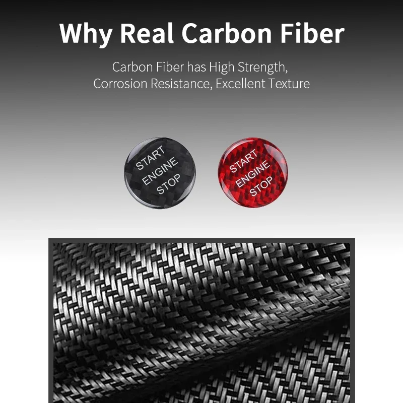 1 قطعة ألياف الكربون الحقيقية محرك بدء زر التوقف ملصق لسيارات BMW 1 2 3 4 5 6 7 سلسلة X1 X3 X4 X5 F30 F10 F32 F15 F25 G30 G31 G12 #5