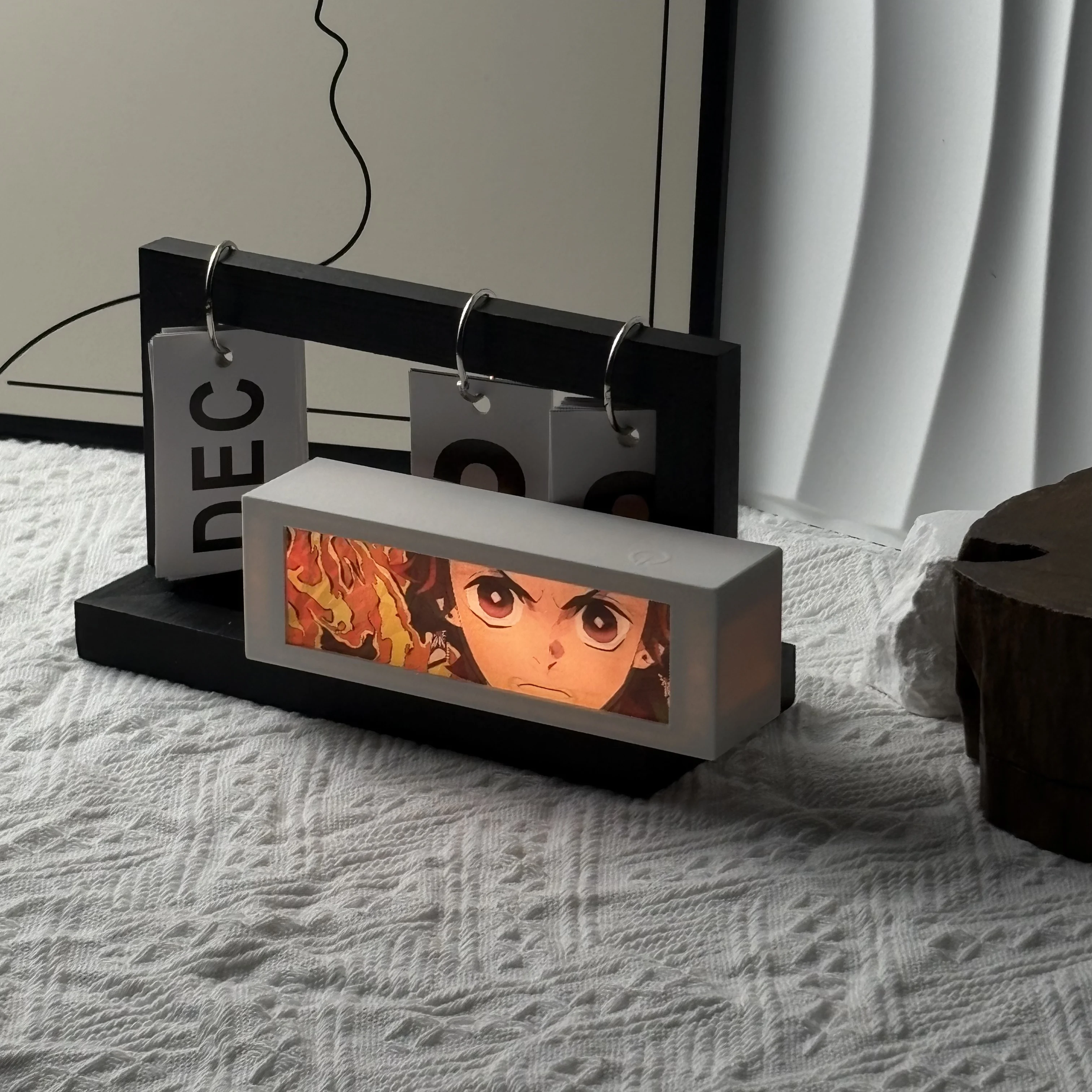 شخصيات كرتونية ضوء الحركة طاولة غرفة النوم إطار الصورة الزخرفية ضوء الليل هدايا عيد الميلاد للأطفال الهالوين #6