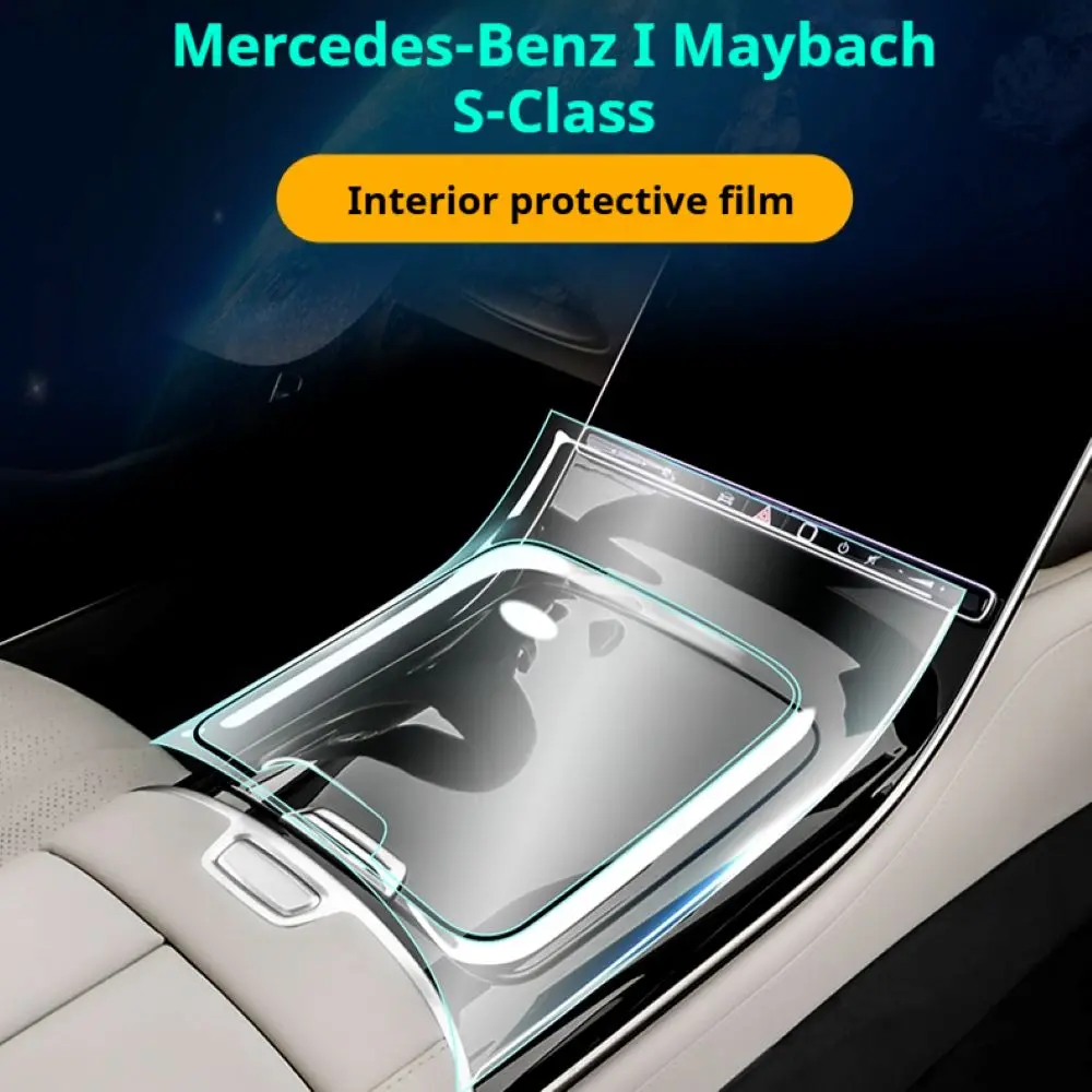 Para mercedes-benz modelos de classe s s480 s450 s500 s580 2025 painel do carro filme painel tela adesivo protetor interior anti-scra