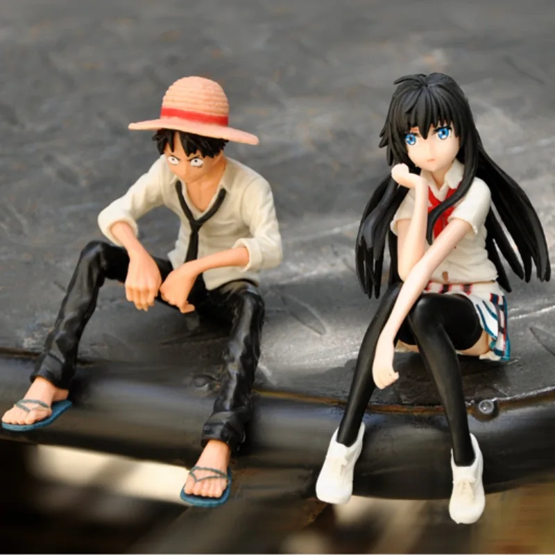 Anime One Piece Decoração Do Carro, Figura De Ação Luffy, Brinquedo Modelo De PVC, Desenhos Animados, SNAFU Yukino Figuras, Auto Ornamentos Interiores, Presentes Bonitos