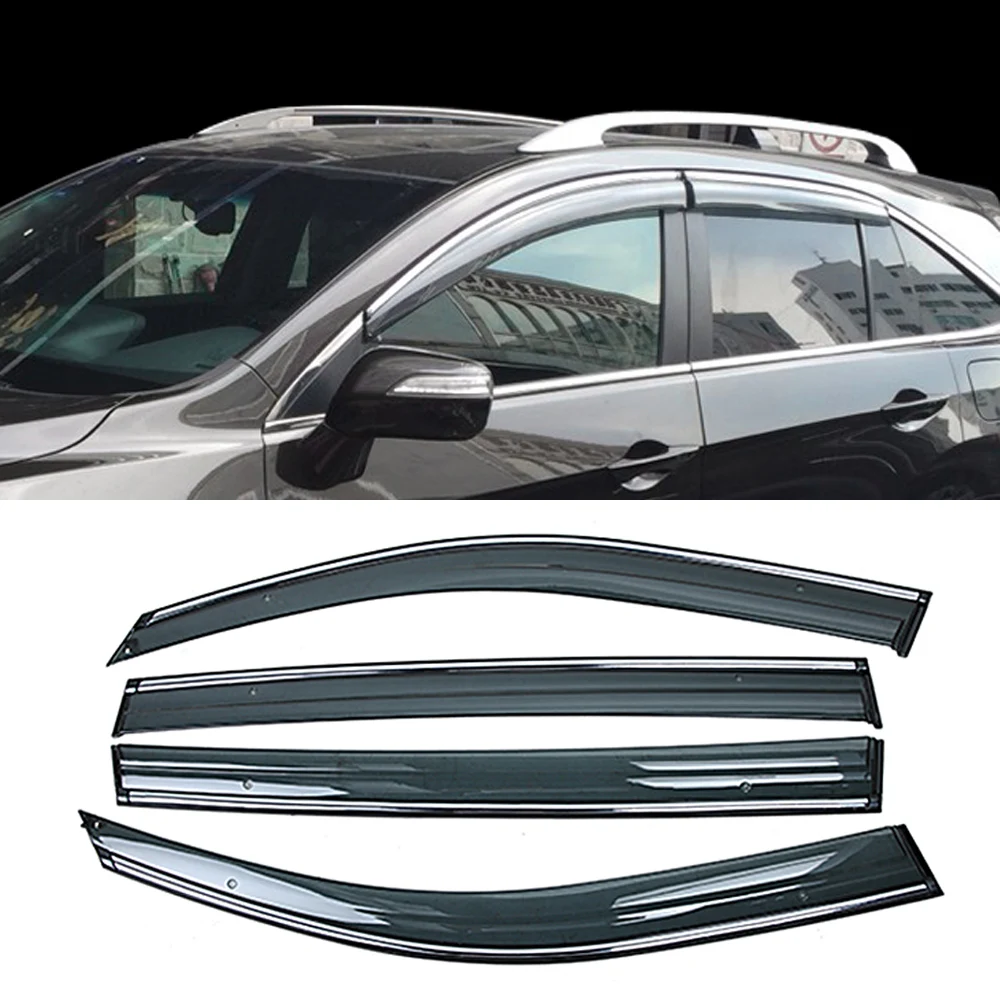 For ACURA MDX 2006-2013 Car Window Sun Rain Shade Visors Shield Shelter Protector Cover Trim Frame Sticker Exterior Accessories