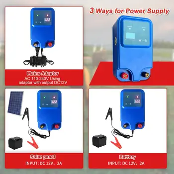 12V 10KM 動物電圍欄脈衝產生器,適用於牛羊雞養殖場牲畜,電圍欄脈衝裝置,牧羊人設備套裝 8 best sales 電動牧羊犬 - №3