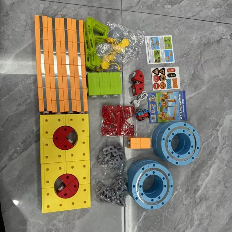 Hot Children Magnetic Building Block Rail Car - Stem Educational Construction Toy  Developmental Learning Gift Montessori Toys