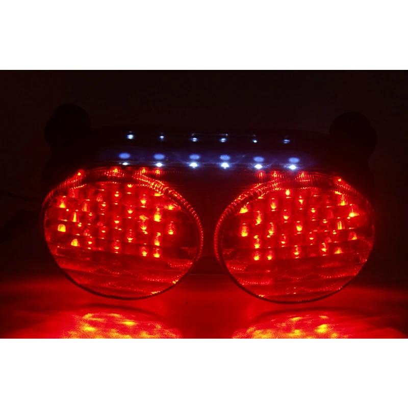 waase For Kawasaki Ninja ZX6R ZX-6R G1 G2 J1 J2 1998 1999 2000 2001 2002 Rear Tail Light Brake Turn Signals Integrated LED Light