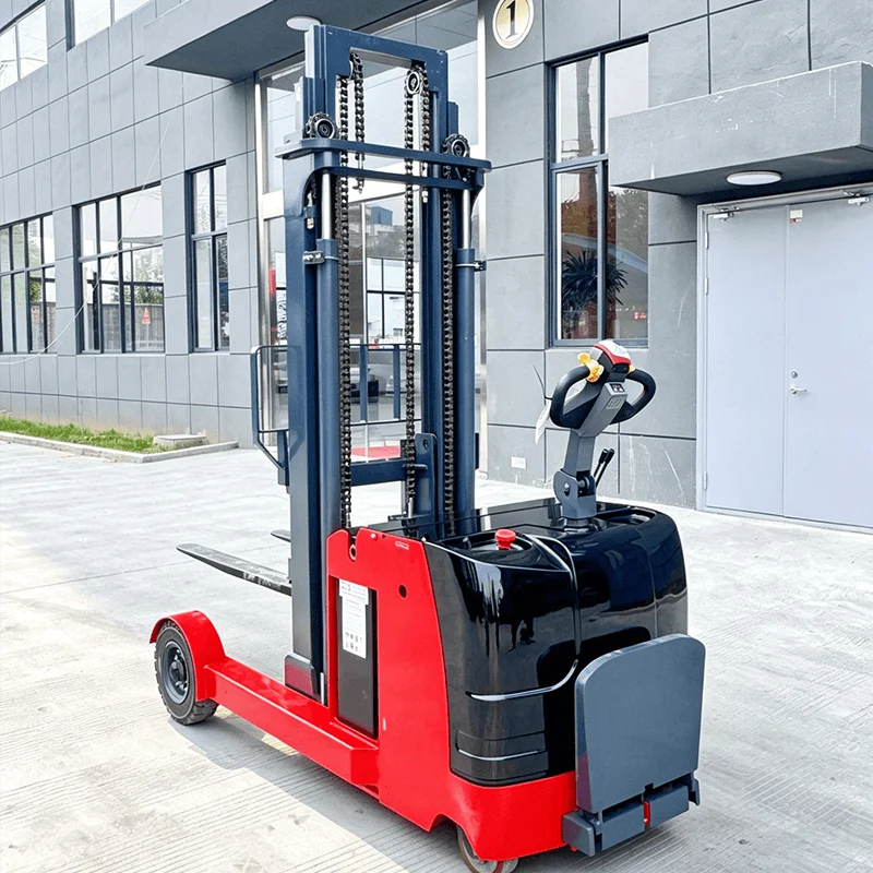 Custom outdoor reach electric stacker pallet lifting forklift strong chassis structure cargo stacking for regional distributors