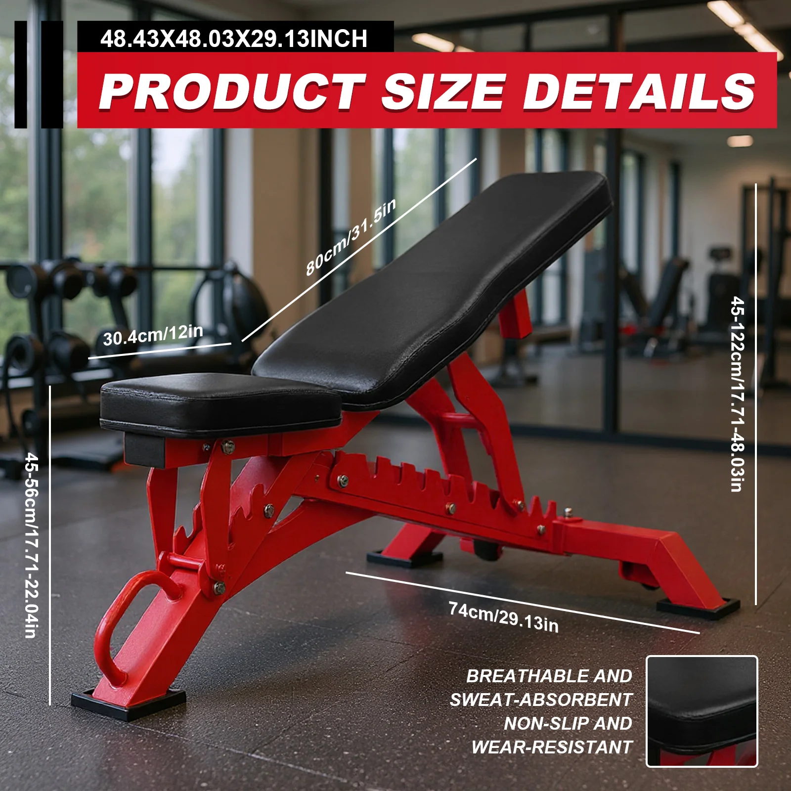 Adjustable 3-in-1 Weight Bench for Full-Body Workouts 5