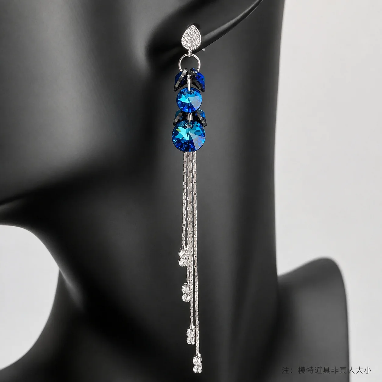 Elegant Long Tassel Dangle Earrings for Women, Light‑luxury Sparkling Cubic Zirconia Pendant Drop Ear Jewelry for Evening Party