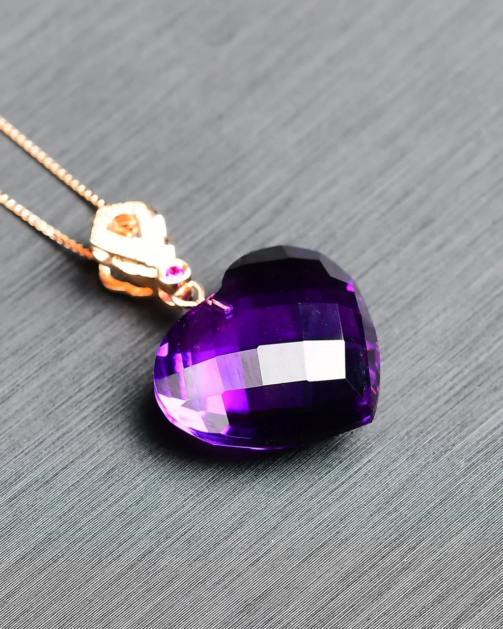 الخزامى الطبيعي الأرجواني جمشت قلادة كوارتز جمشت قلادة 19*17*9 مللي متر الأوجه مجوهرات حجر AAAAAA #3