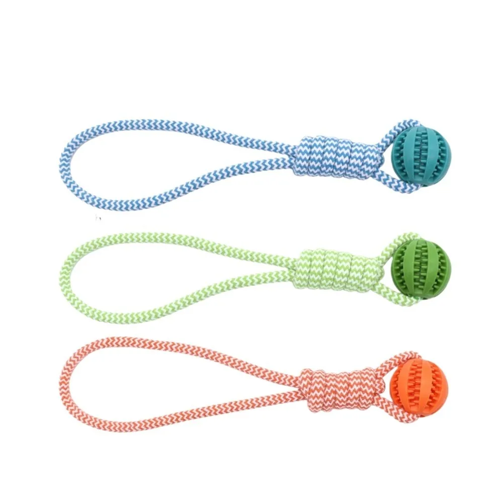 1PCS Pet Ball Toy with Rope Rubber Leaking Balls Toy for Small Large Dogs Puppy Chewing Bite Resistant Toys Dog Accessories.