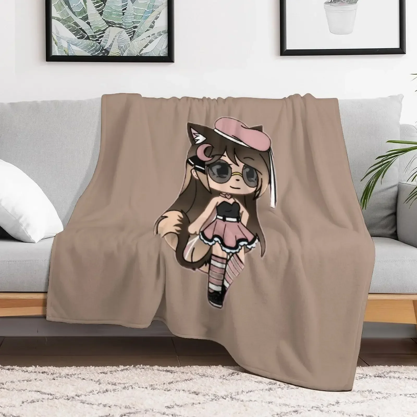 

Gacha Life Character Girl Throw Blanket Comforter Thermals For Travel Blankets For Sofas Blankets