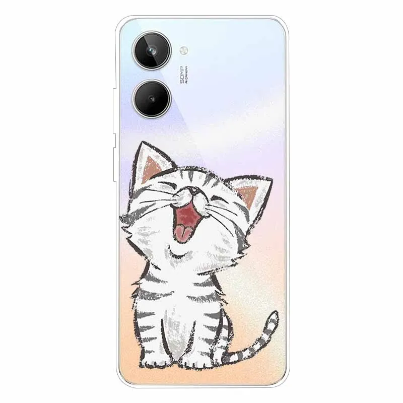 For Realme 10 Pro Case TPU Silicone Soft Cartoon Clear Case for Realme 10 Pro Plus Phone Cover Realme10 Pro Transparent Coque
