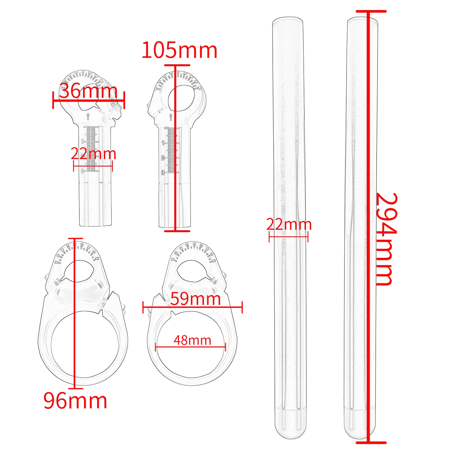ホンダCBR600RR 2005-2021 CBR650R cbr 650R CBR650 r 2019-2022 48ミリメートルフォーククリップオートバイクリップオンハンドルバー