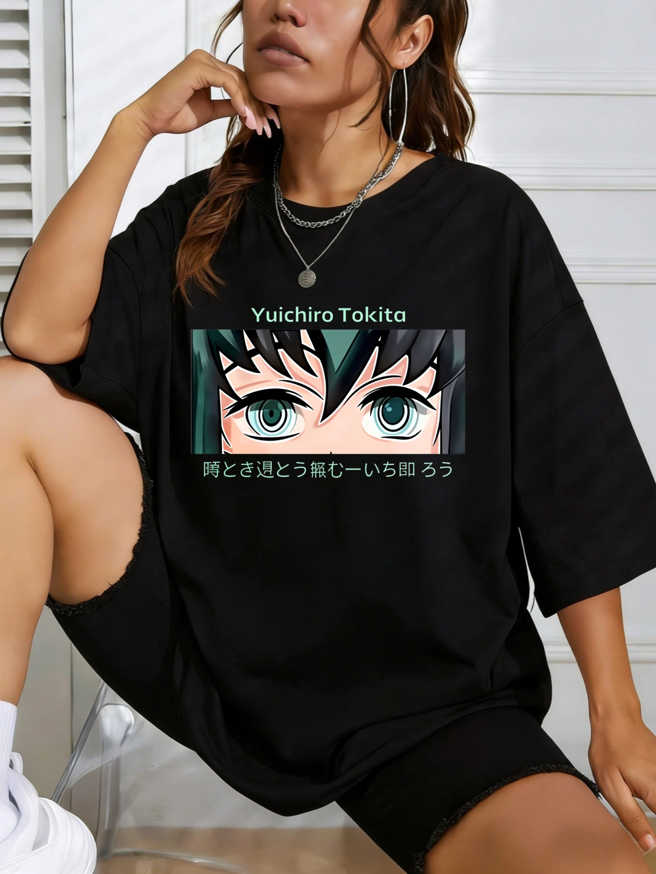 

Women's Yuichiro Takita Graphic Printed Cotton Oversized Summer Casual T Shirt