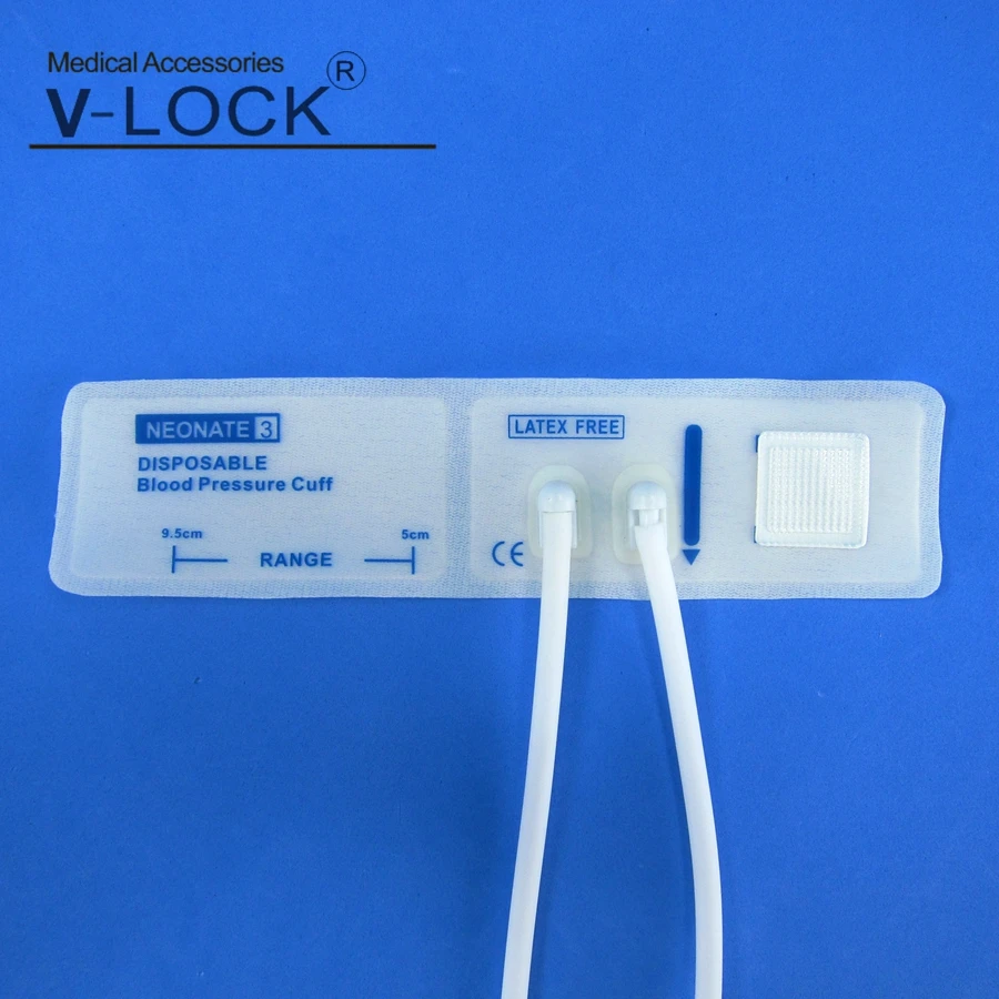 Disposable neonate speical blood pressure cuff with double tube full 5sizes with connector LC10