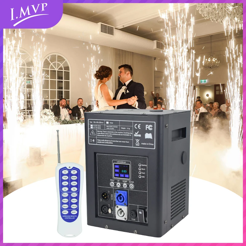 

High Quality 750W Stage Fountain Fire Work Machine DMX Remote Control Cold Spark Machine for Stage Wedding