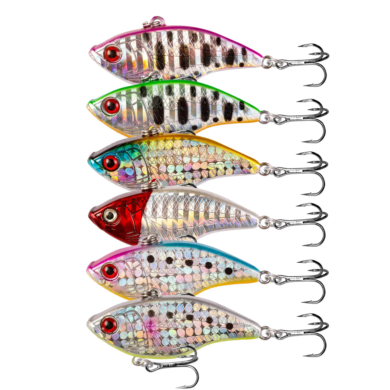 Lure Lure Ring Beads VIB Bait 5cm/14.5G Laser Tossing Plastic Hard Bait Bionic Lure Fishing Gear Wholesale image 6