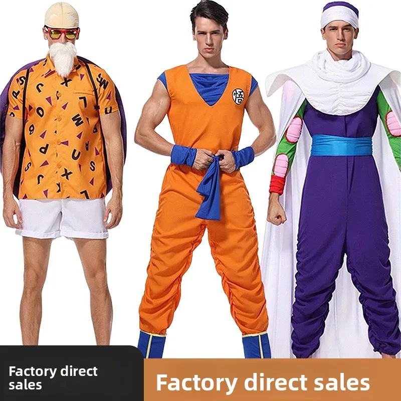 

Funny Halloween Party Cosplay Costumes - Sun Wukong Master Roshi Demon King Anime Outfits-Classic Character Performance Clothing