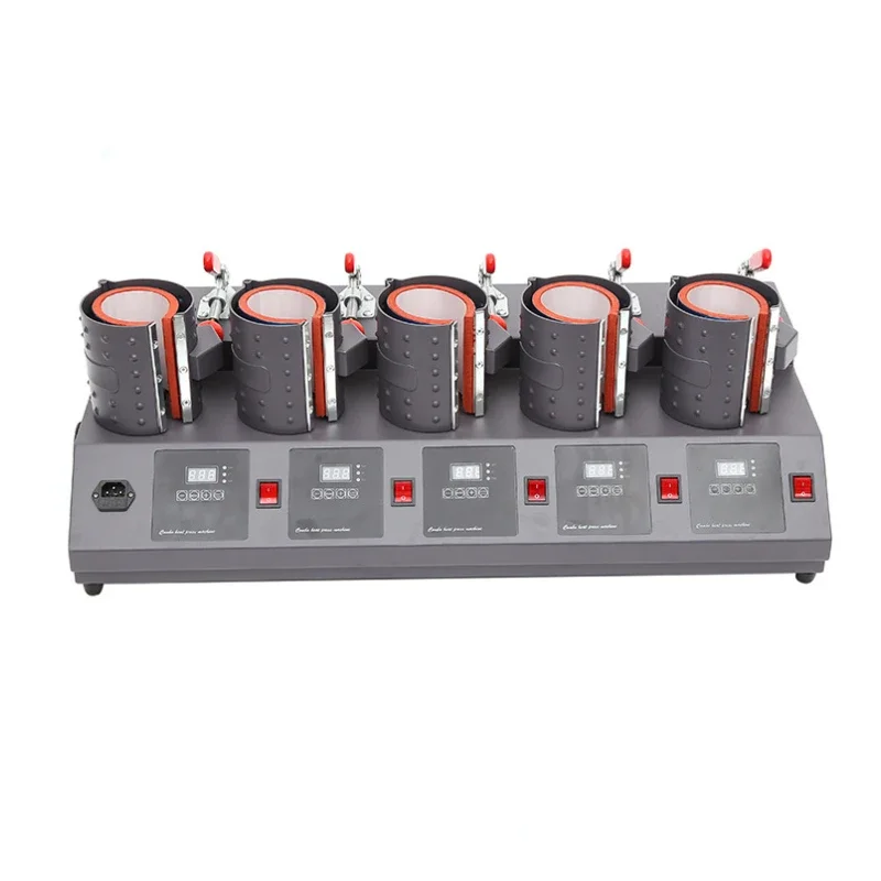 Upgrade 1500W Personalized DIY Custom Mug Custom Machine Five-station Thermal Transfer Baking Cup Mug Printer 220V/110V