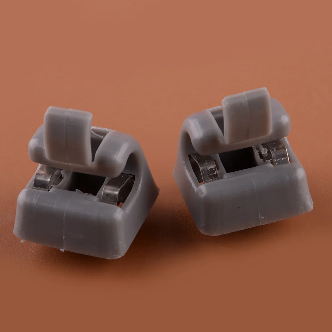 2Pcs 12681000127101 Auto Vor Sonne Visier Haken Clips Halter Fit für Mercedes Benz W201 W123 W124 W126 Grau